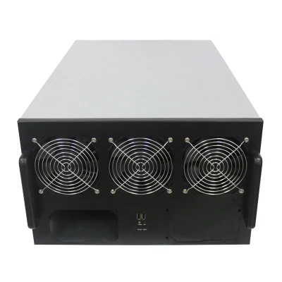 Montagem em rack de servidor Ipc 6u, suporte para placas GPU 6X para minerador